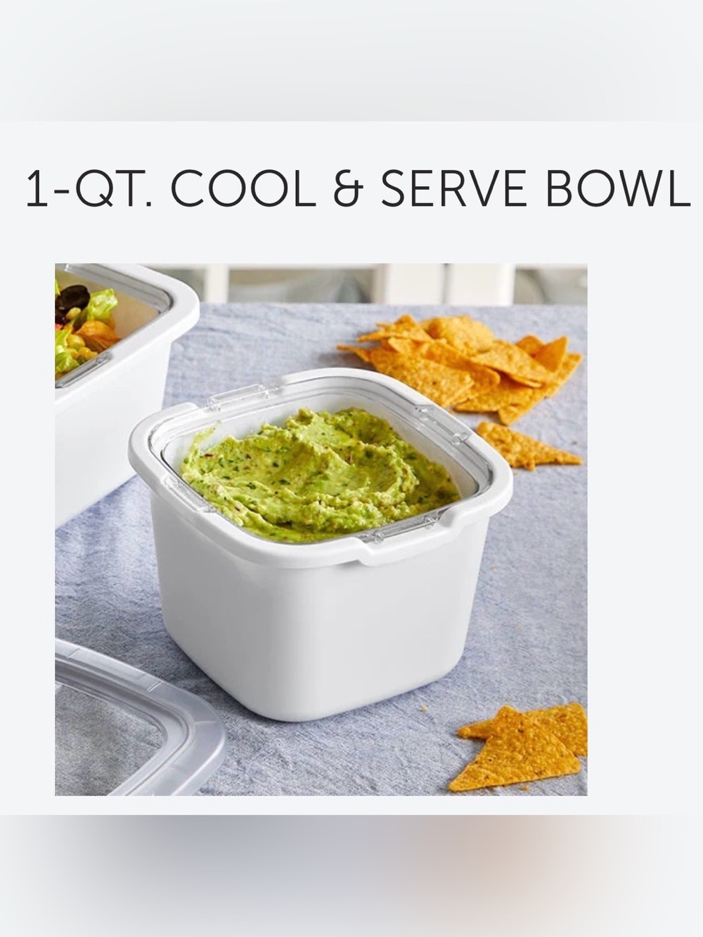 Pampered Chef - 1 qt Cool and Serve Bowl